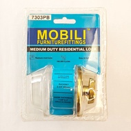 Mobilif Furniture Fittings Medium Duty Residential Lock Gold Finish Replaces Most Locks 7303PB