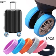 EN 8Pcs Silicone Wheels Protector For Luggage Reduce Noise Travel Luggage Suitcase Wheels Cover Luggage Accessories SG