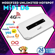 MOD D6 Pocket WiFi Unlimited 4G LTE MiFi 150Mbps Hotspot Pocket Modem
