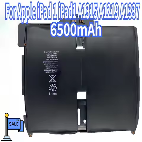 For Apple IPad 1 IPad1 A1315 A1219 A1337 616-0448 616-0478 969TA028H 6500mAh Tablet Parts Battery