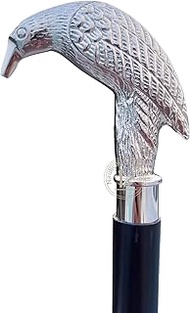 Edgar Allen Poe's Mystic Raven Gothic Walking Stick Swagger Cane, 37 Inch, Hardwood, Black