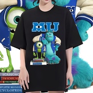 Mr.Q Monsters Inc. T-Shirt Disney Animation Printing Summer Soft Breathable Hundred Fashion Style S-