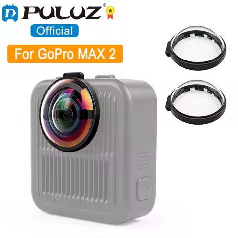 PULUZ Optical Tempered Glass Lens Cover For GoPro MAX2, For GoPro MAX 2 Camera 10H Hardness Glass Le