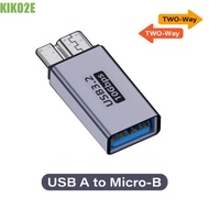 KIKO2E Micro B Adapter, USB3.0 Male To Type C Type C Female Adapter, Data Transmission Connector Hig