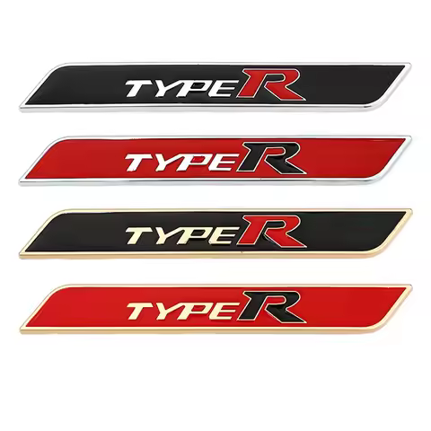 3D Metal Car Stickers Type R Logo Emblem Badge Decals for Honda Type R Racing Sport Logo Civic Accor