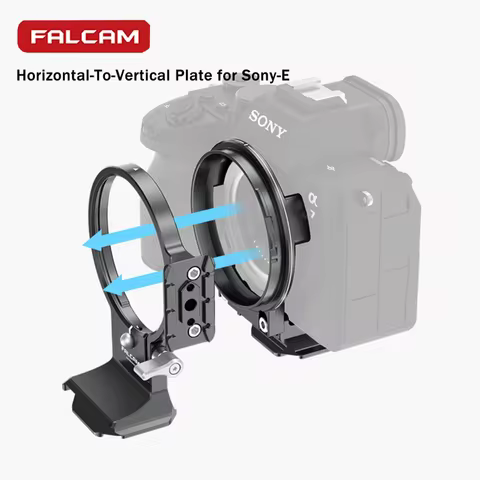 FALCAM Rotatable Horizontal To Vertical Mount Quick Release Plate Kit for Sony E Mount FX3 A7 ZVE10 
