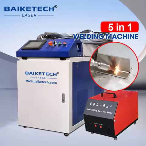 BK-HWC1500AL 5 IN 1 Laser Welding Machine 1500W For Metal Cutting Welding Seam Cleaning Remote Nicke