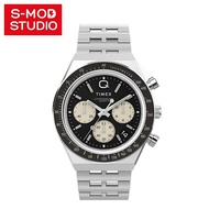 Q Timex Chronograph 40mm Stainless Steel Bracelet Watch Quartz