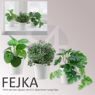 FEJKA LEAF Fake potted plant with pot set contains 3 / 3 types of ARTIFICIAL fake plants
