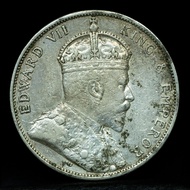 1902年 香港半圓 愛德華七世 銀幣 Edward VII 50 cents Silver Coin