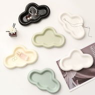 Nordic Style Cloud Jewelry Tray T-Shaped Irregular Cream Cloud Storage Tray Ceramic Tray Storage Tra