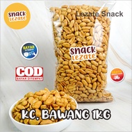 Kacang Bawang Goreng 1kg Gurih Asin / Lacang Bawang Bali Putih Murah / Kacang Tanah Goreng