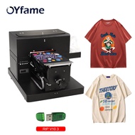 💯OYfame A4 DTG Printer A4 Flatbed printer For t shirt printing machine print on dark and ligh tshirt with free printing