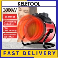 3300W Industrial Electric Heater Fan Commercial Warm Heater Blower Air Workshop Space Garage Heating
