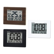 SEIKO Clock Alarm Radio Waves Digital For Both Hanging Calendar Temperature SQ770K