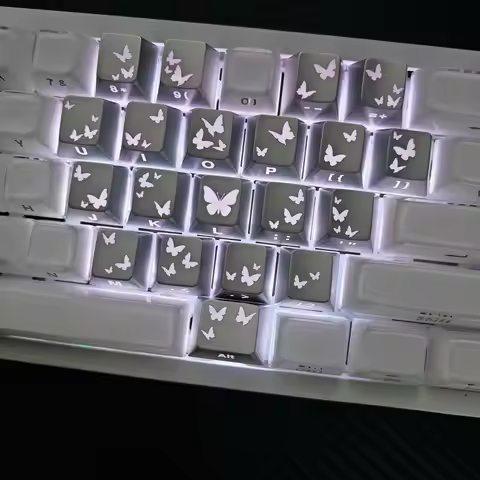 Love Butterfly Keycaps Side Engraved Light Transmission with Characters CHERRY Magnetic Axis Mechani