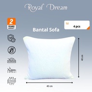 ROYAL DREAM Package of 4 Pcs Soffa Premium Memory Foam Pillows Size 40 x 40 Premium Soft Wool Keniti