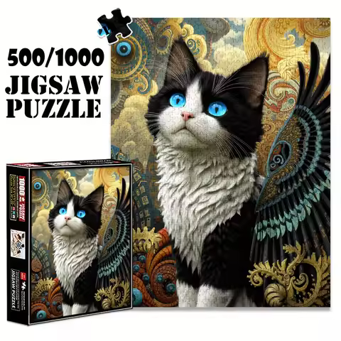1000pcs (500pcs x2) Adult Jigsaw Puzzle with Wings - Large 27.56x19.69inch Cat/Bird Decoration, -Scr