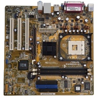 華碩 P4S800-MX 478腳位主機板、DDR RAM、主機板有支援內顯並附AGP顯示卡介面插槽、測試良品含檔板