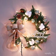 XY^Christmas Wreath40cmChristmas Decorations Gift Creative Ornaments Show Window Scene Layout Door Hanging Rattan