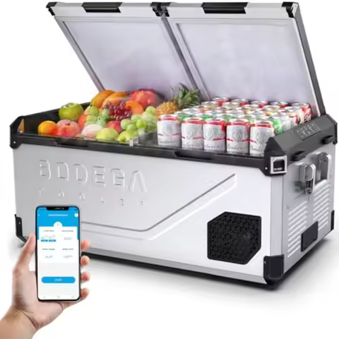12 Volt Car Refrigerator 79 Quart 75L Portable Freezer with APP Control Dual Zone -4-68 12/24V DC an