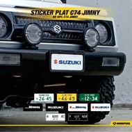 WPL C74 jimny license plate RC Sticker