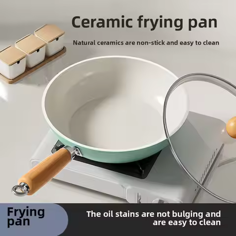 Hot selling ceramic frying pan, household non stick pan, flat bottomed frying pan, universal stove,
