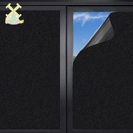 Static Cling Glass Film, Black Frosted Privacy Window Film for Bathroom