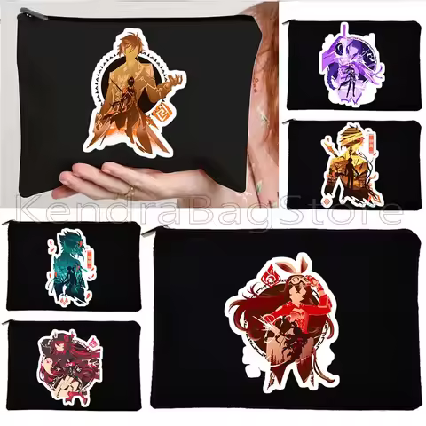 Genshin Impact Raiden Shogun Zhongli Xiao Amber Hu Tao Ganyu Venti Eula Qiqi Gifts Canvas Cosmetic M