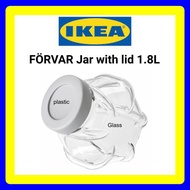 Ikea FORVAR FÖRVAR Jar with lid bekas kaca Glass Canister Canister kaca Tabung makanan Glass contain