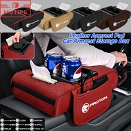 Proton Leather Car Armrest Pad Central Armrest Storage Box With Cup Holder Tissue Box For X50 Saga P