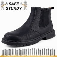 SAFE STURDY Safety Shoes Safety Boots Safety Shoes For Men Sport Jogger New High-Top Safety Shoes Anti-Smashing Anti-Puncture Protective Steel-Toed Shoes MenS Work Safety Boots