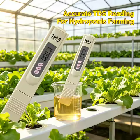 TDS-3 Water Quality Test Pen High Accuracy Titanium Probe LCD Digital TDS Temperature Meter for Drin