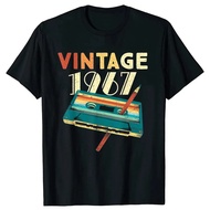 New Men 1967 Music Cassette 58th Birthday Gifts 59 Years Old T Shirt Oversize Printed Casual Tee shi