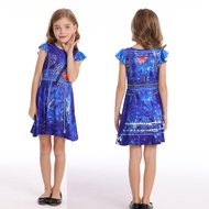 [Ready Stock] Descendants Descendants 3cos Girls Halloween Cosplay Clothes 3-6-10 Years Old Dress WJ