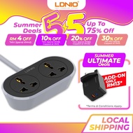 LDNIO Extension Plug Socket 2 AC Outlet Universal Extension Power Socket (5M/10M) SC2018