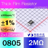 2M 0805 ±1% 125mW SMD Thick Film Resistor 2MR 2004 SCR0805F2M VO