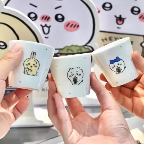 Jiikawa Usachi mini vaso chupito cerámica alto valor Xiaoba taza leche café