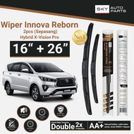 SKY Pair of Hybrid Windshield Wipers for Innova Reborn 16 + 26 Inch - Hybrid X-Vision Pro