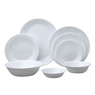 Premium Superior Quality Corelle Livingware 76-Piece Dinnerware Set Service for 12 Winter Frost White