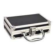 Aluminum Alloy Toolbox Accessories Storage Box Practical Aluminum Suitcase Portable Handle Small Toolbox Storage Box Silver &amp; Black