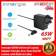 Innergie (65W) Universal Laptop  Adapter Charger Acer Asus Dell HP  Lenovo with Built-in Cable