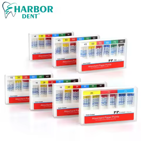 Dental Absorbent Paper Points Taper 02 04 06 F1 F2 F3 Endodontics Root Canal Clean Tips Disposable D
