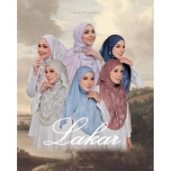 [SG SELLER] Heejab x Lunalook Lakar Shawl Curve Floral Printed Korean Chiffon Hari Raya 2026 Hijab C