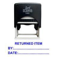 ตรายางหมึกในตัว ข้อความ RETURNED ITEM BY:DATE