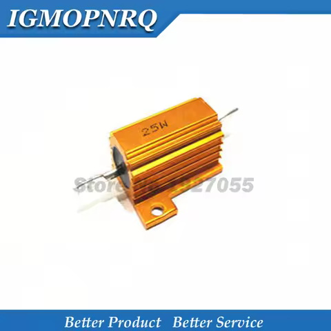 25W Aluminum Power Metal Shell Case Wirewound Resistor 0.01 ~ 30K 1 2 3 5 6 8 10 20 100 150 200 300 
