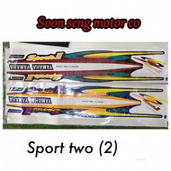 Body Sticker sport two(2) blue/black