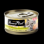 Fussie Cat BLACK LABEL Tuna with Shrimp Formula in Aspic 80g X24