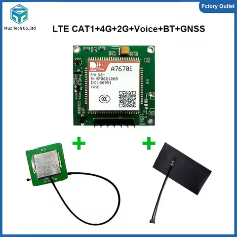 SIMcom A7670E-FASE Development Board LTE CAT1 Module 4G+2G+Voice+BT+GNSS breakout kit for Europe Afr