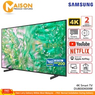 Samsung 85" Crystal UHD 4K Smart TV UA85DU8000KXXM